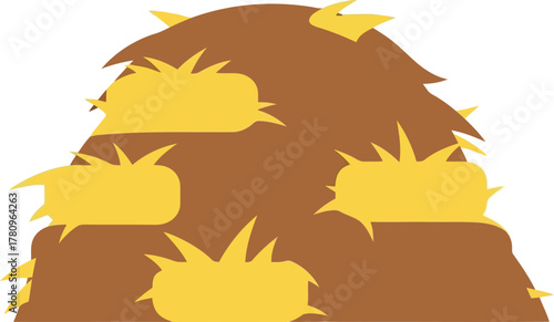 Haystack illustration rural farm harvest icon