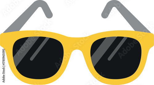 Bright yellow sunglasses summer fashion accessory