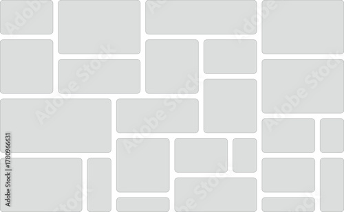 Modern bento grid layout design Abstract colorful geometric shapes flat vector illustration for modern