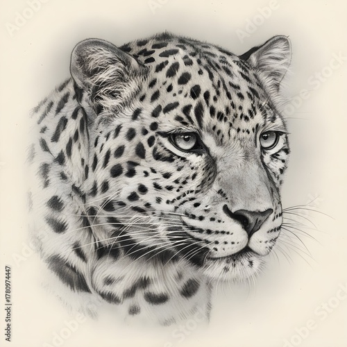 Detailed realistic portrait of a majestic black panther s intense gaze