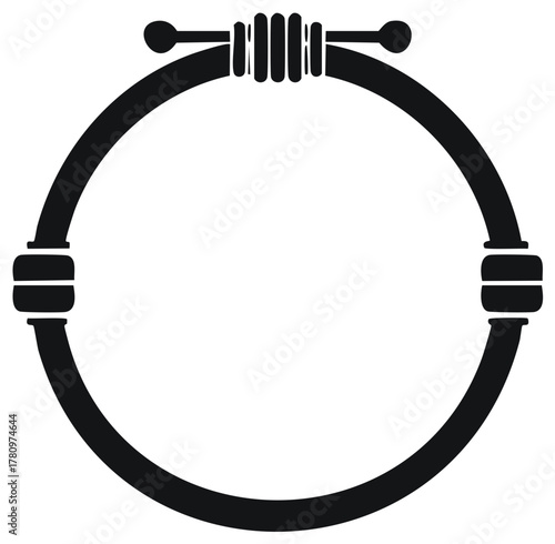 Simple Stylish Bracelet Bangle Ornament Black Silhouette Jewelry Accessory Graphic