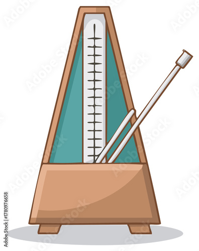 Classic metronome illustration for music tempo and rhythm practice