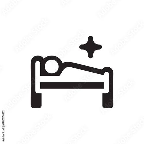 Übernachtung Schlafplatz icon design. vector