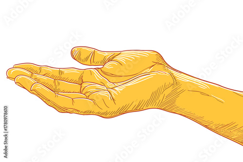 Promise Hand isolated