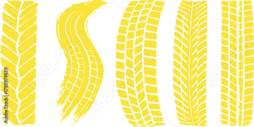 Golden wheat ears vector illustration of natural healthy cereal crop for autumn harvest