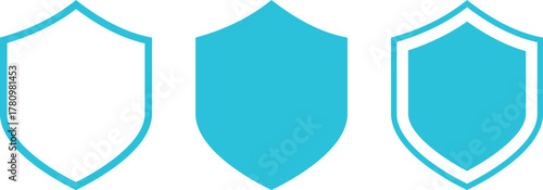 shield icon collection. Digital Protection symbol. Privacy Guard sign. Safety shield icon set