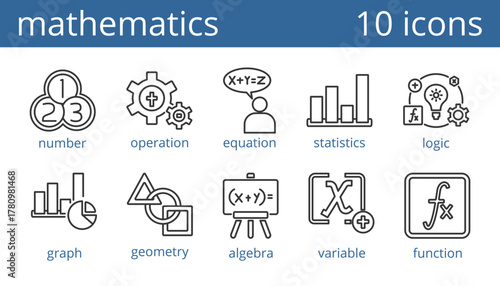 mathematics  icon vector illustration concept	
