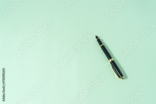 Black color pen with a copy space
