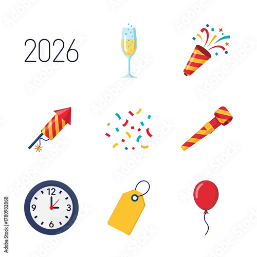 Celebrating the Arrival of 2026: A Whimsical and Festive Vector Illustration Collection