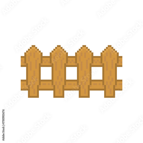 wooden fences front yard pixel art