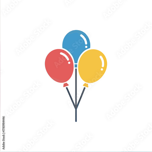 Colorful celebration balloons on a bright background, vector illustration for joyful moments