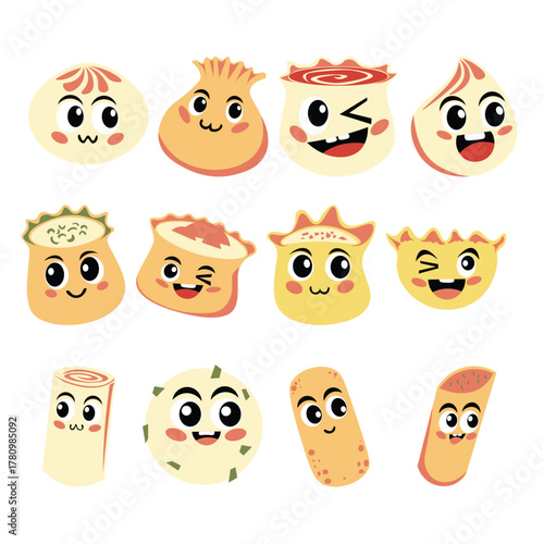 Cute Dim Sum Character illustration