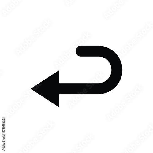 Send back flat simple vector icon template