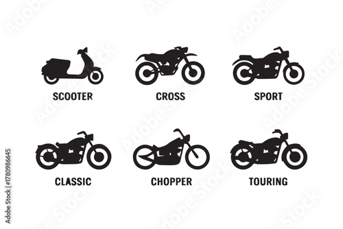 motorcycle scooter cross sport classic chopper touring collection ai eps