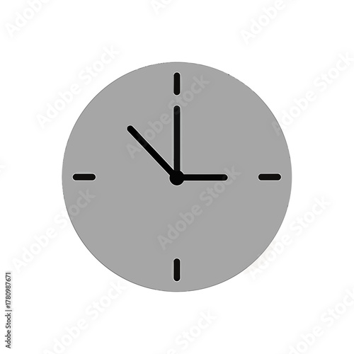 Simple clock face illustration conveying timeliness and deadlines in minimalist design