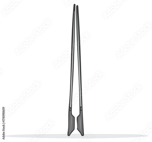 Precision tweezers or forceps tool for delicate grasping and intricate tasks vector illustration