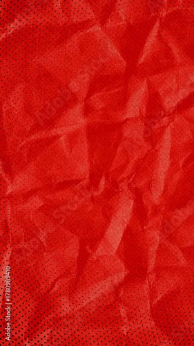 Vibrant red crumpled texture background  vertical animation