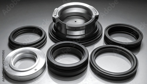 Wallpaper Mural Assortment of machine components, cylindrical and metallic Torontodigital.ca