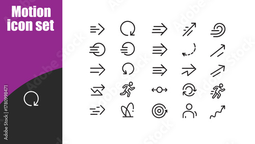 Motion icon set