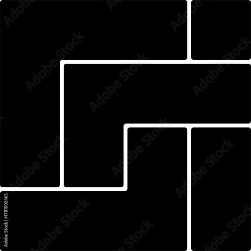 Black bento grid shapes
