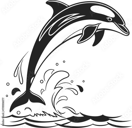 dolphin jumping in water