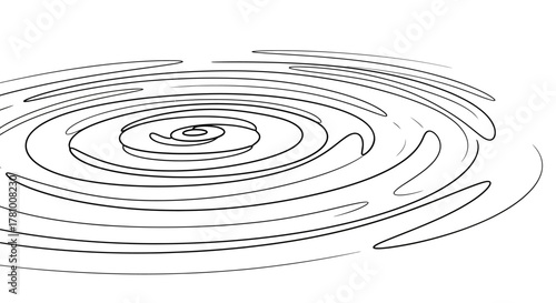 Abstract Illustration of Water Ripples A Visual Depiction of Circular Waves and Concentric Patterns