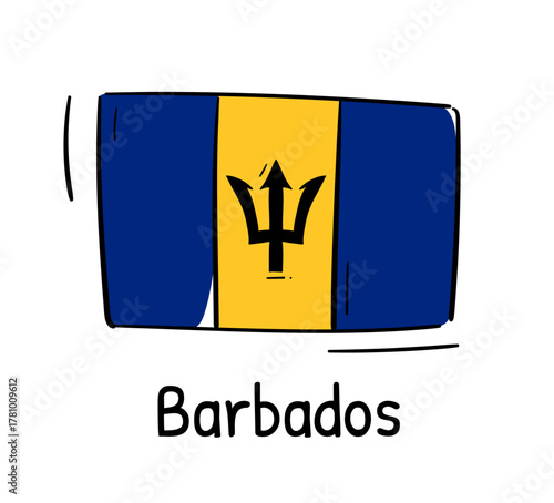 Barbados Bayrağı - Barbados Flag