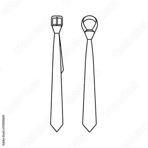 Bolo tie icon set