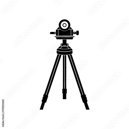 Vintage movie camera on a sturdy tripod for professional filming