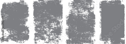 Ink splatter set, paint brush stroke kit, vector black grunge stain, graffiti texture liquid splash.  Straight line vector brush strokes. 