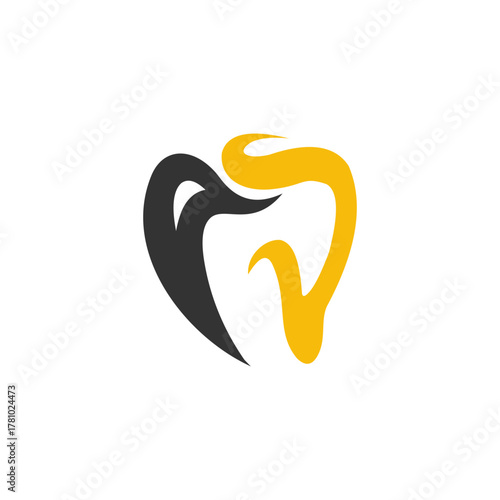initial AS logo design in the shape of a tooth