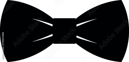 Elegant black bow tie silhouette