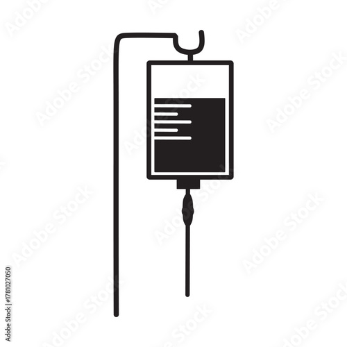 Medical Infusion IV Drip Illustration for Hospital Treatment Healthcare Vector Art Treatment Bag Medicine Drop Symbol of