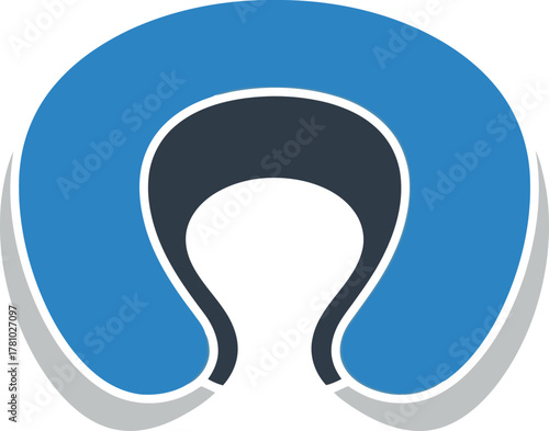 Blue travel neck pillow comfort support