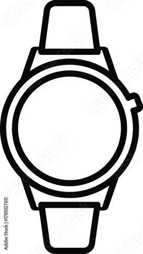 Smart watch isolated on transparent background for modern wearable technology concept innovative timepiece icon