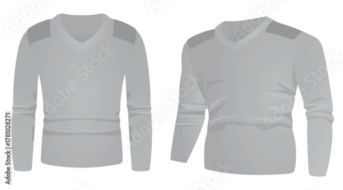 Long sleeve t shirt. vector illustration	