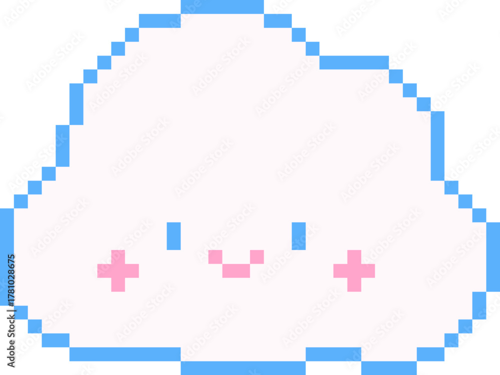 Fototapeta premium pixel illustration of cloud