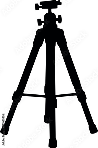 Camera tripod silhouette