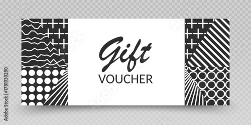  Gift ticket Ticket template or voucher template  Elegant template for a festive gift card