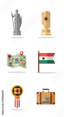 Majestic classical grey warrior statue, armored figure holding spear and shield, detailed helmet and cuirass.