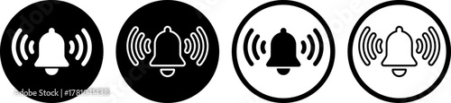 Four oval icons representing a bell sound notification