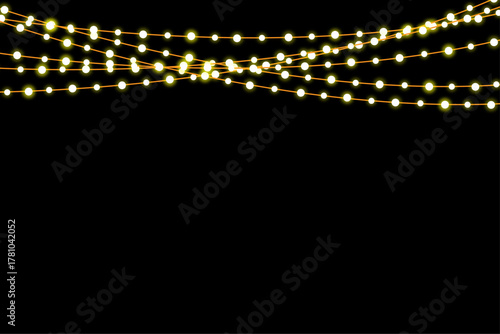 Festive Golden String Lights 