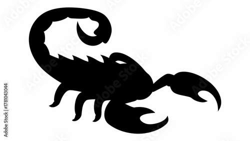 Striking scorpion silhouette design, perfect for edgy branding, astrological themes, or tattoo inspiration. A bold symbol of strength and mystery