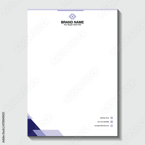 Create a professional brand identity with this modern letterhead template, ideal for business correspondence and official company documents to elevate your brand.