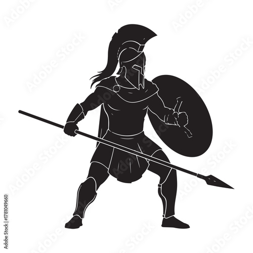 Spartan Warrior Silhouette