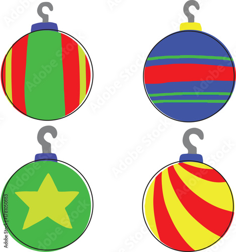 Christmas lights in various patterns