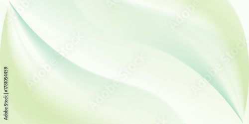 Abstract background with green soft smooth curves, vector illustration