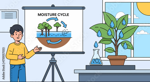 Educational Presentation Explaining The Natural Moisture Cycle For Students