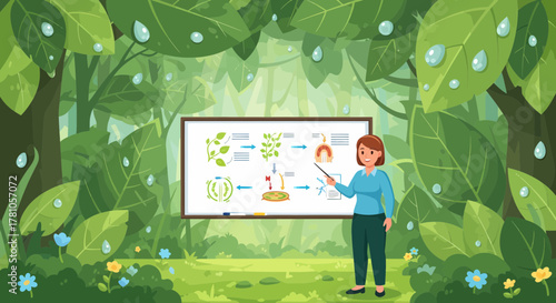 Educational Presentation On Photosynthesis Process In Lush Environment