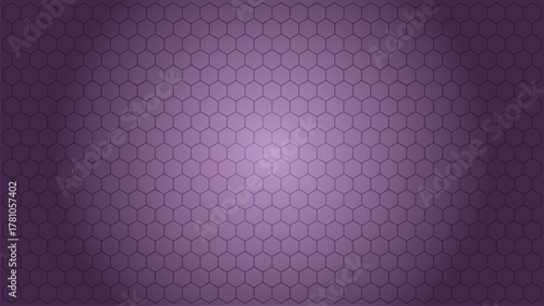 Subtle purple hexagon background with central gradient for modern abstract designs and presentations